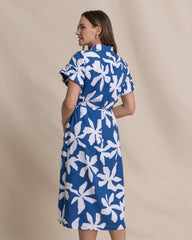 Tyra Printed Ruffle Sleeve Midi Dress Southern Tide Discount