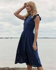Rebekah Eyelet Midi Dress Southern Tide Discounted