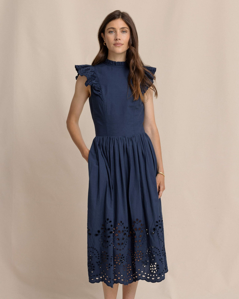 Rebekah Eyelet Midi Dress Southern Tide Discounted