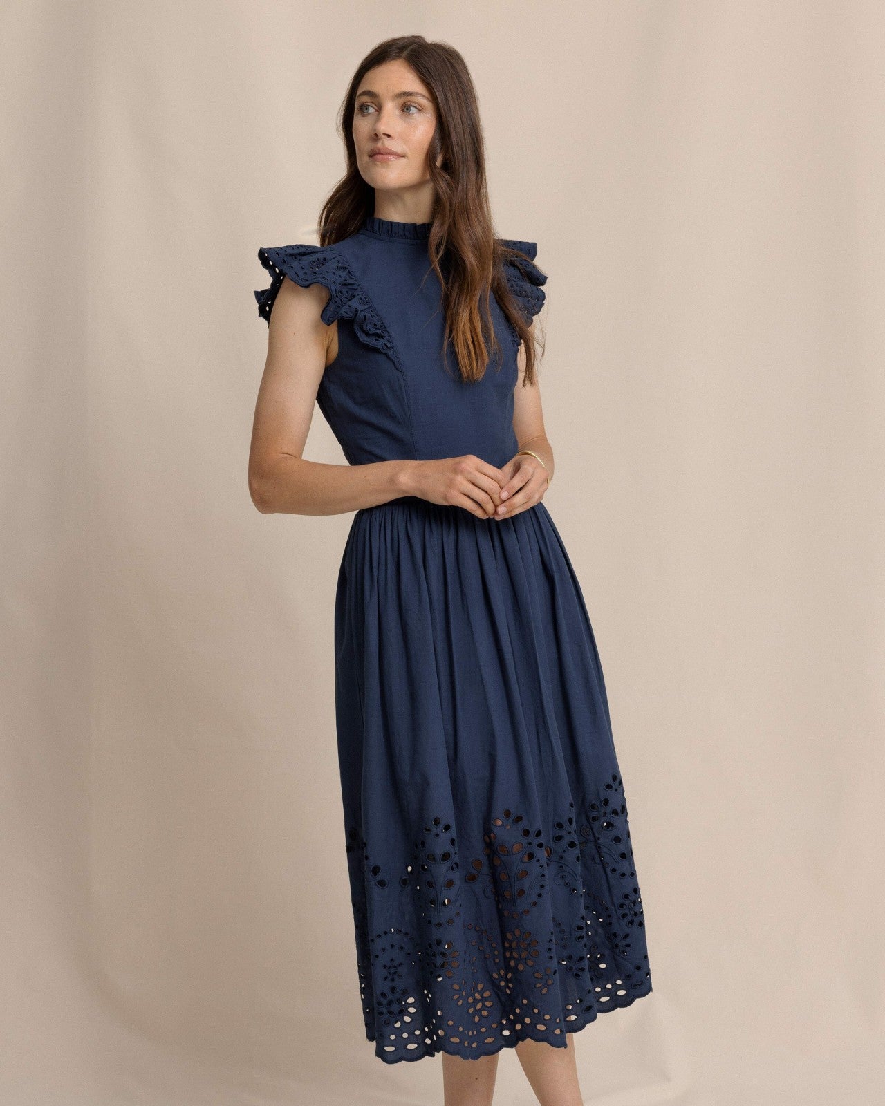 Rebekah Eyelet Midi Dress Southern Tide Discounted