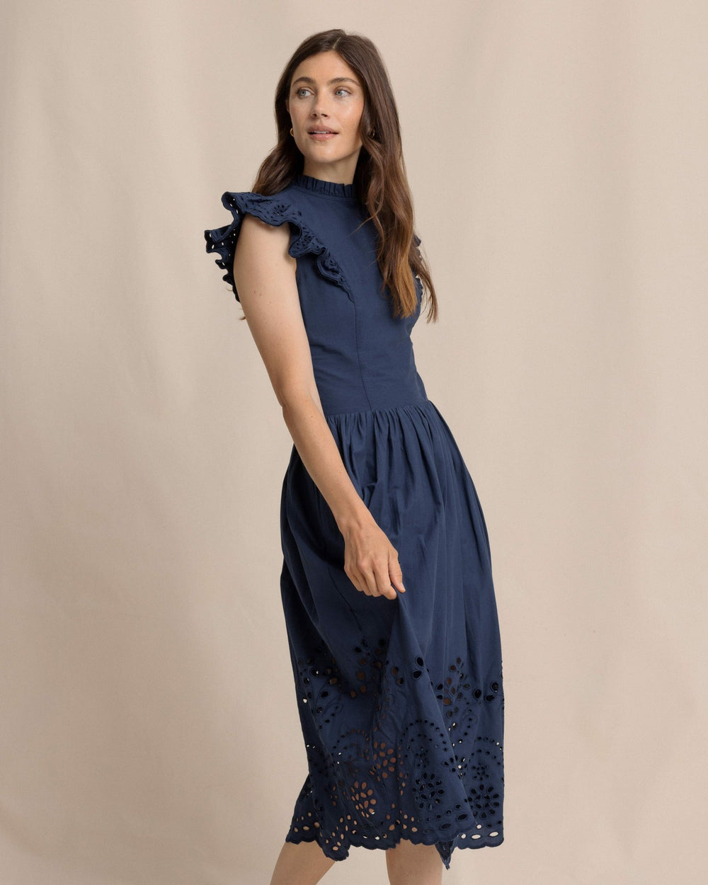 Rebekah Eyelet Midi Dress Southern Tide Discounted