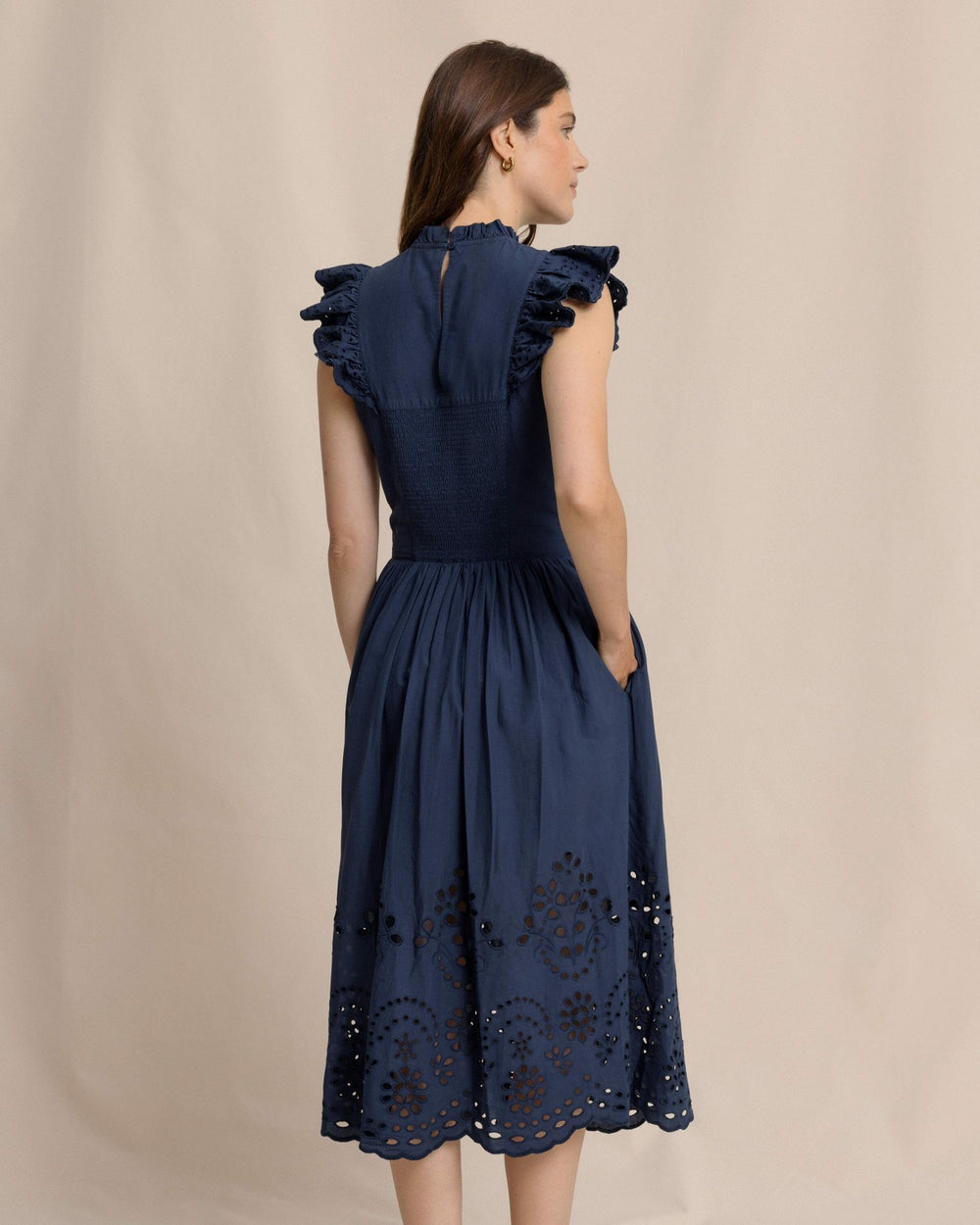 Rebekah Eyelet Midi Dress Southern Tide Discounted