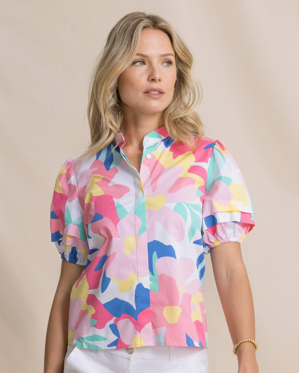 Payge Floral Print Poplin Top Southern Tide Exclusive Deal