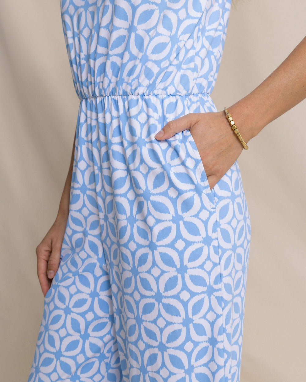 Karrigan Printed Performance Jumpsuit Southern Tide Value Deal