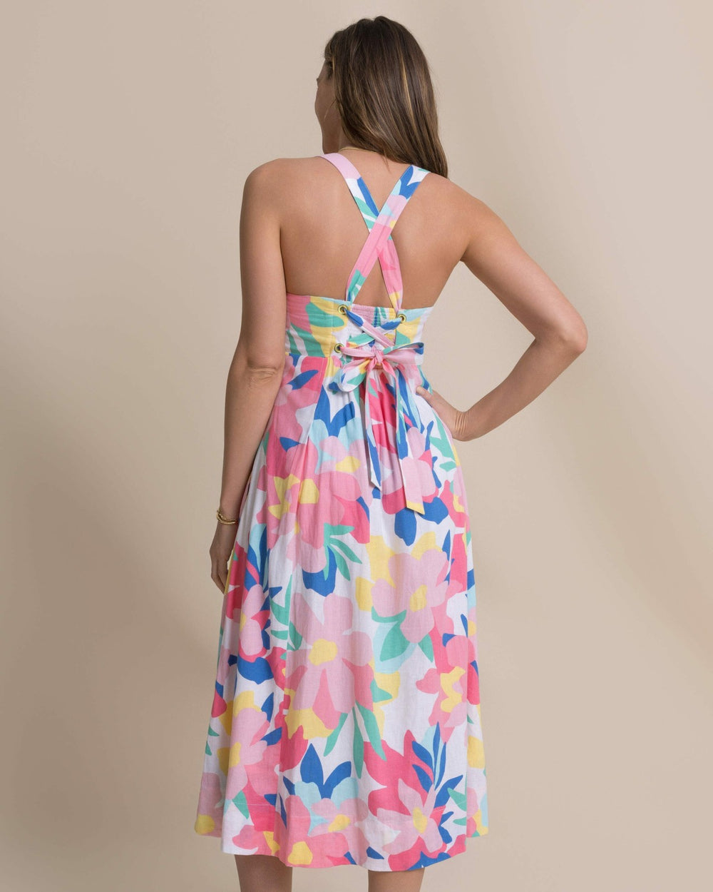 Cinzia Printed Cross Strap Dress Southern Tide Sale