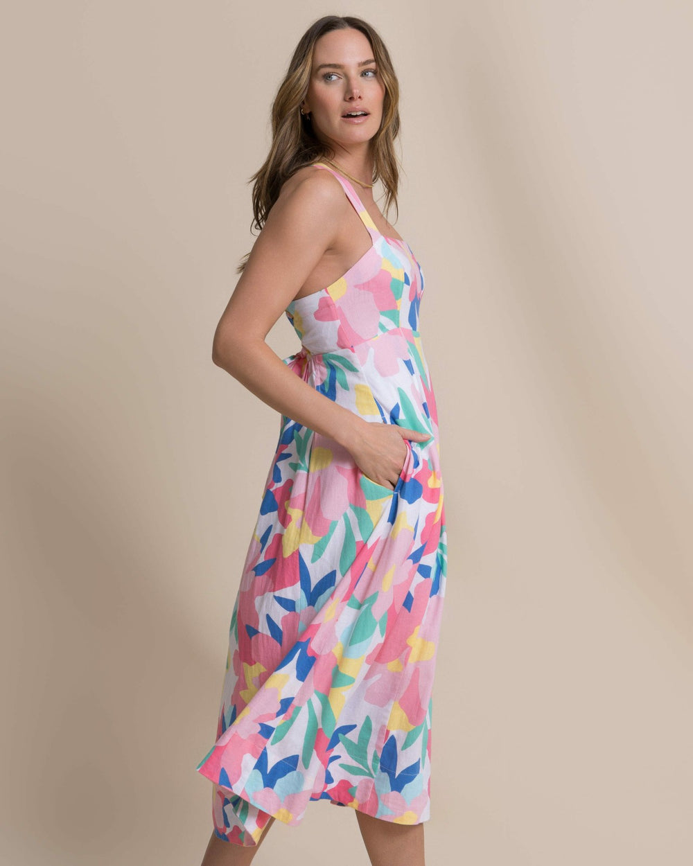 Cinzia Printed Cross Strap Dress Southern Tide Sale