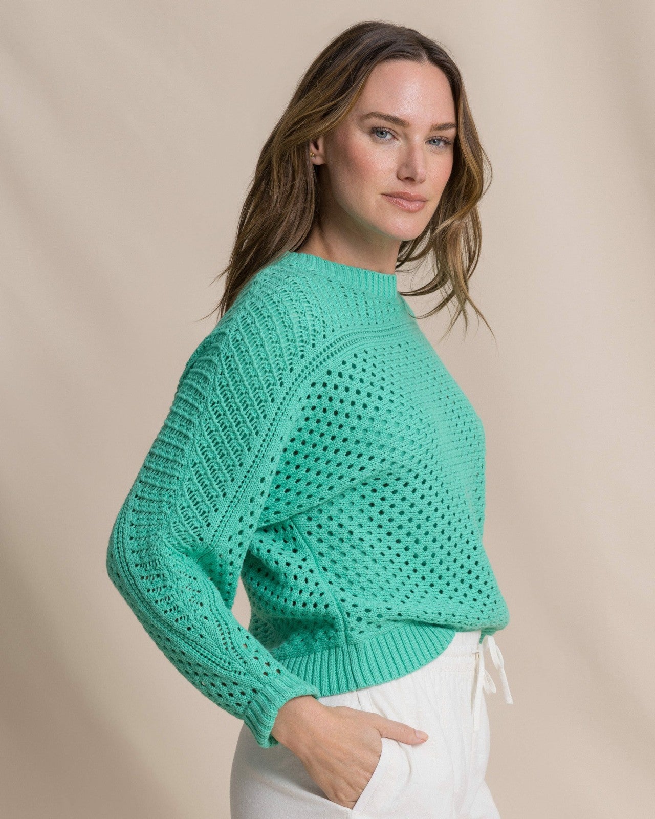 Ophelia Open Stitch Sweater - Florida Keys Southern Tide Hot Deal