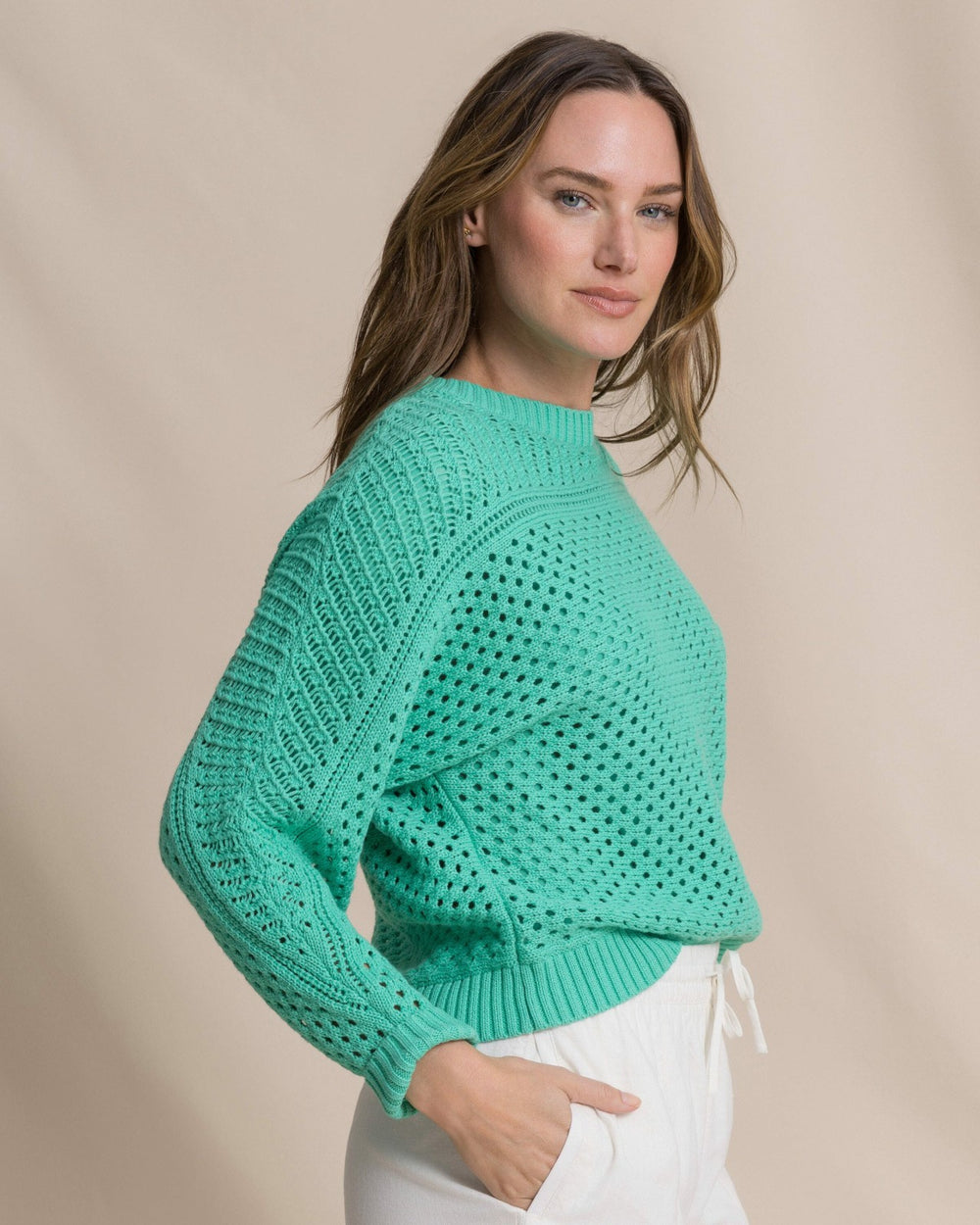 Ophelia Open Stitch Sweater - Florida Keys Southern Tide Hot Deal