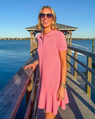 Skipjack Dropwaist Polo Dress - Sea Pink Southern Tide Discounted