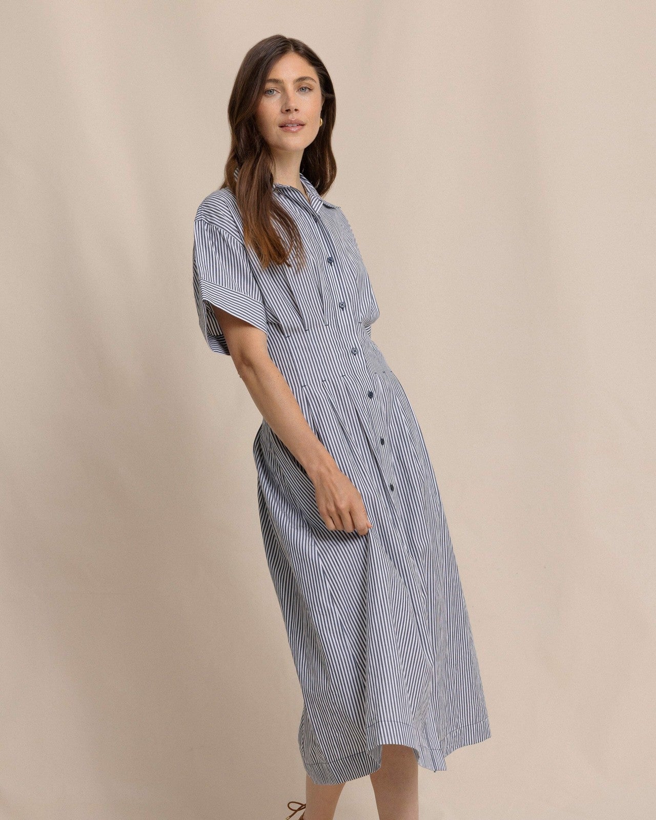 Bobbie Tucked Waist Shirtdress Southern Tide Outlets