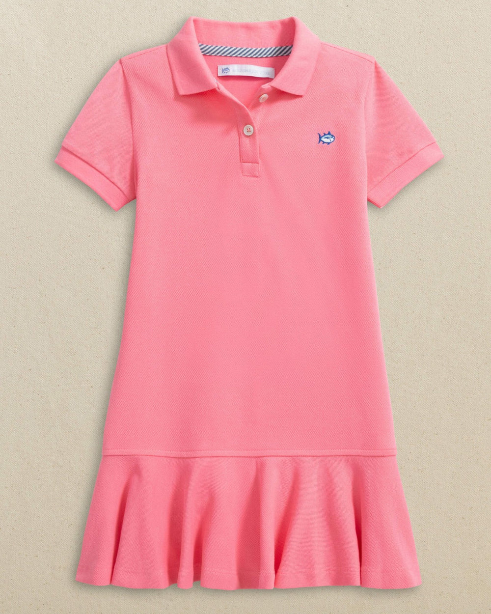 Girls Skipjack Dropwaist Polo Dress - Sea Pink Southern Tide Special Offer