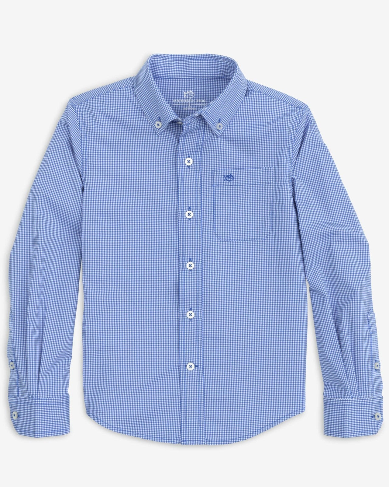 Boy's Intercoastal Mini Gingham Button Down Shirt Southern Tide Value Deal