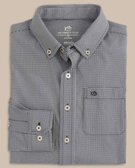 Boy's Intercoastal Mini Gingham Button Down Shirt Southern Tide Value Deal