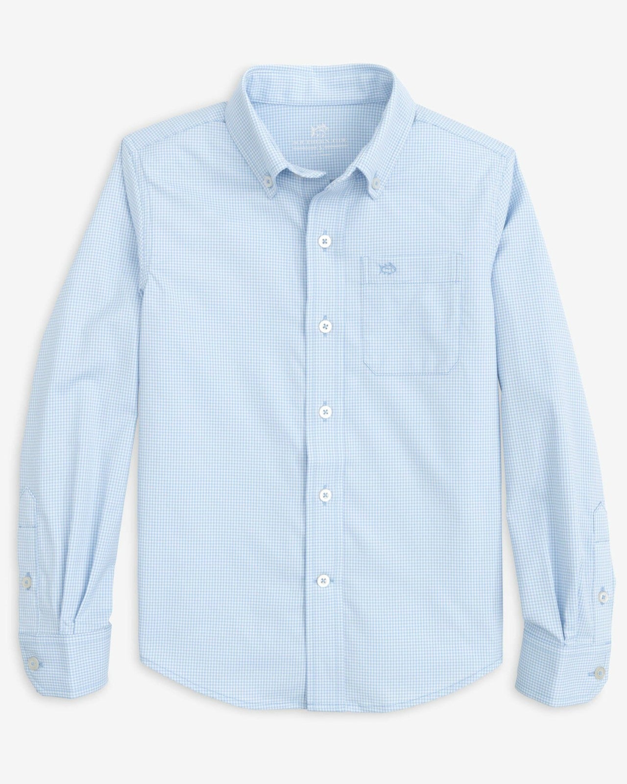 Boy's Intercoastal Mini Gingham Button Down Shirt Southern Tide Value Deal