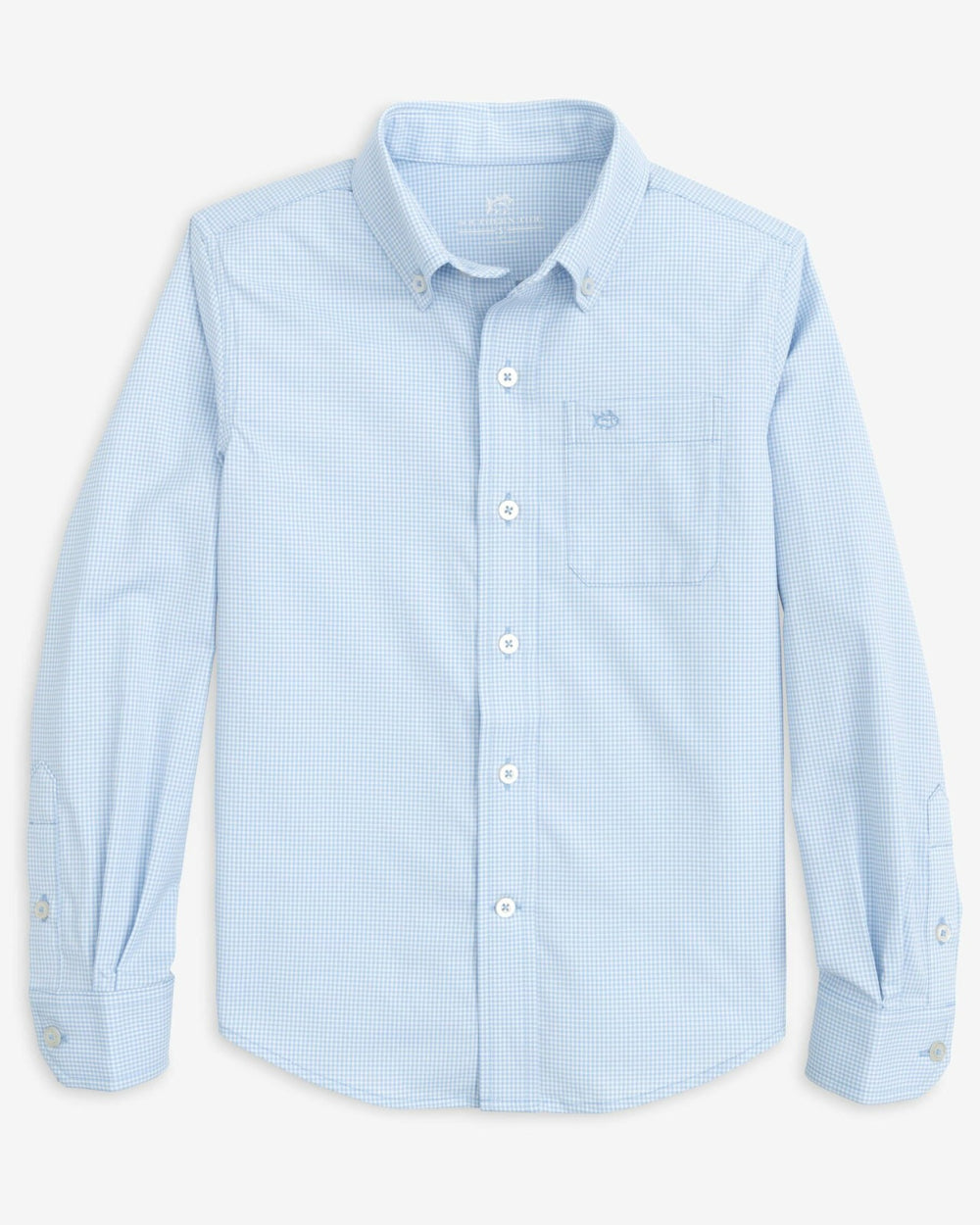 Boy's Intercoastal Mini Gingham Button Down Shirt Southern Tide Value Deal