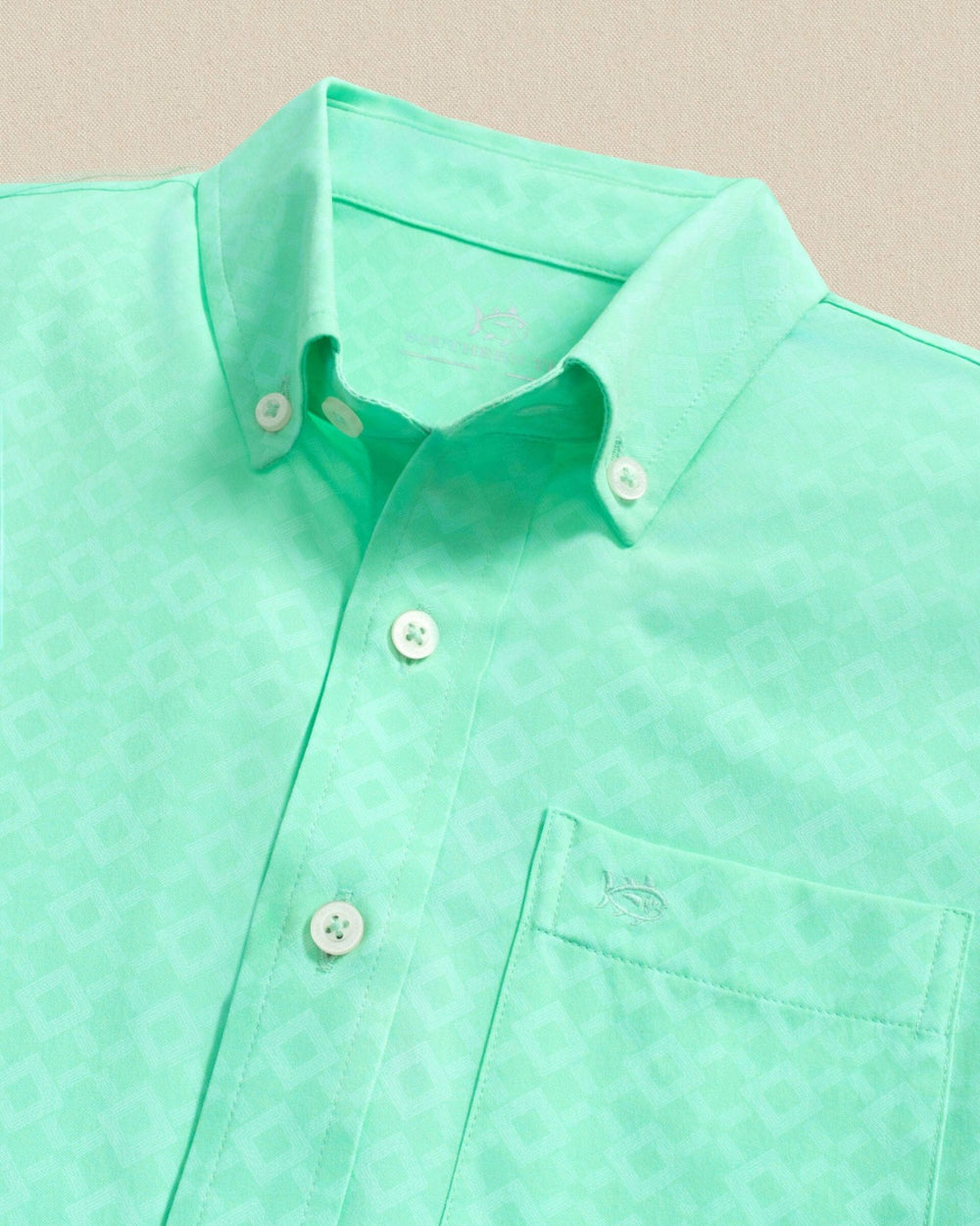 Boys Seaside Geo Short Sleeve Sport Shirt Southern Tide Sale