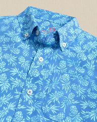 Boys Pineapple Parade Short Sleeve Sport Shirt Southern Tide On Sale