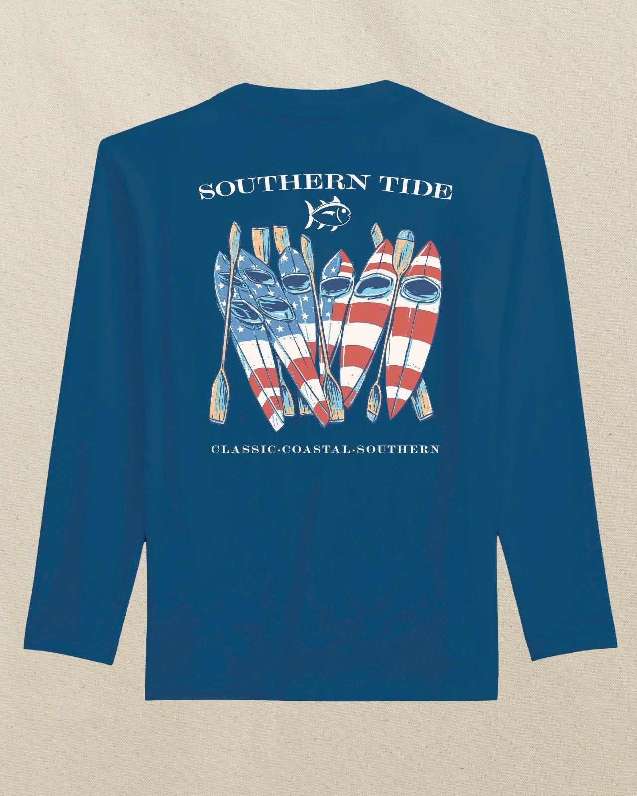 Kids Americana Performance Long Sleeve T-Shirt Southern Tide Bargain