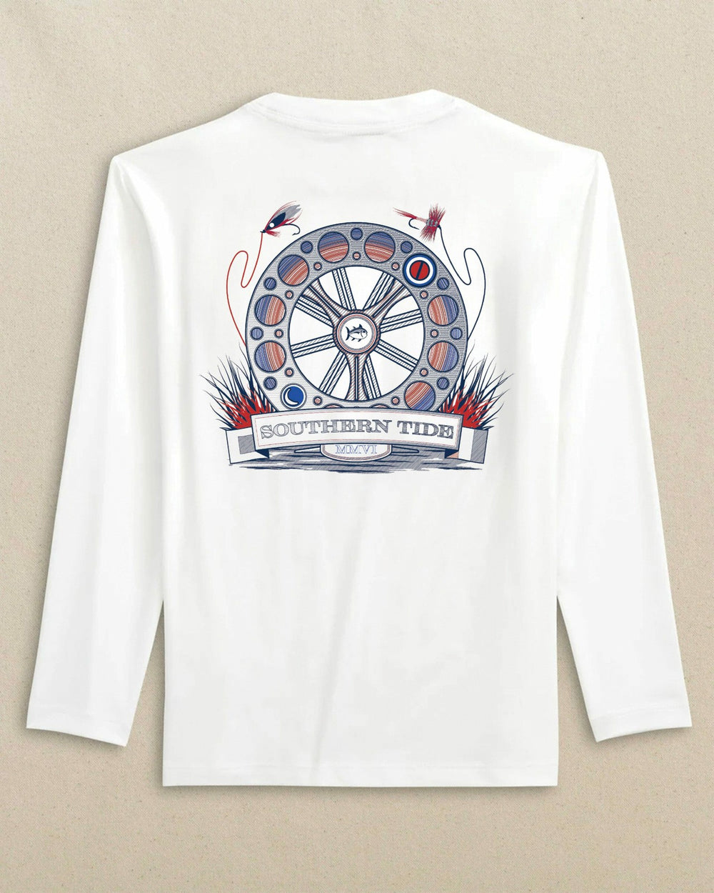 Kids Keep It Reel Performance Long Sleeve T-Shirt Southern Tide Limited Offer