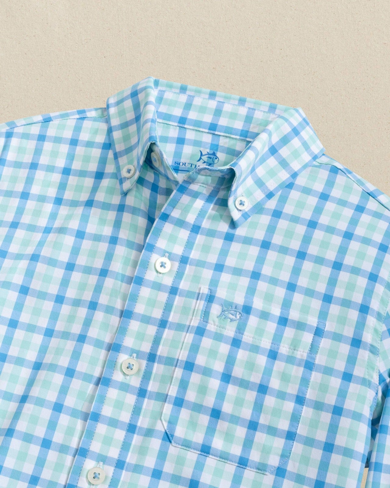 Boys Albemarle Plaid Intercoastal Sport Shirt Southern Tide On Sale