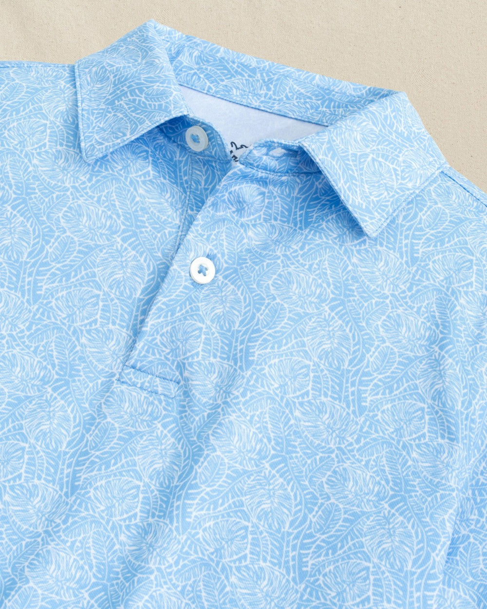 Boys Beach Palms Printed Performance Polo - Blue Southern Tide Special Offer
