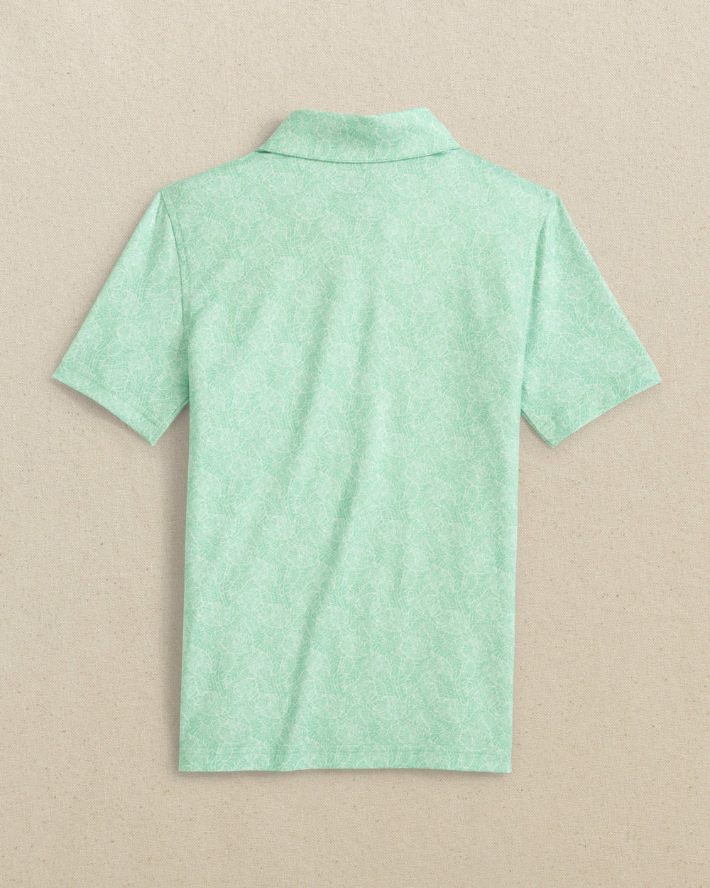 Boys Beach Palms Printed Performance Polo - Green Southern Tide Discounted