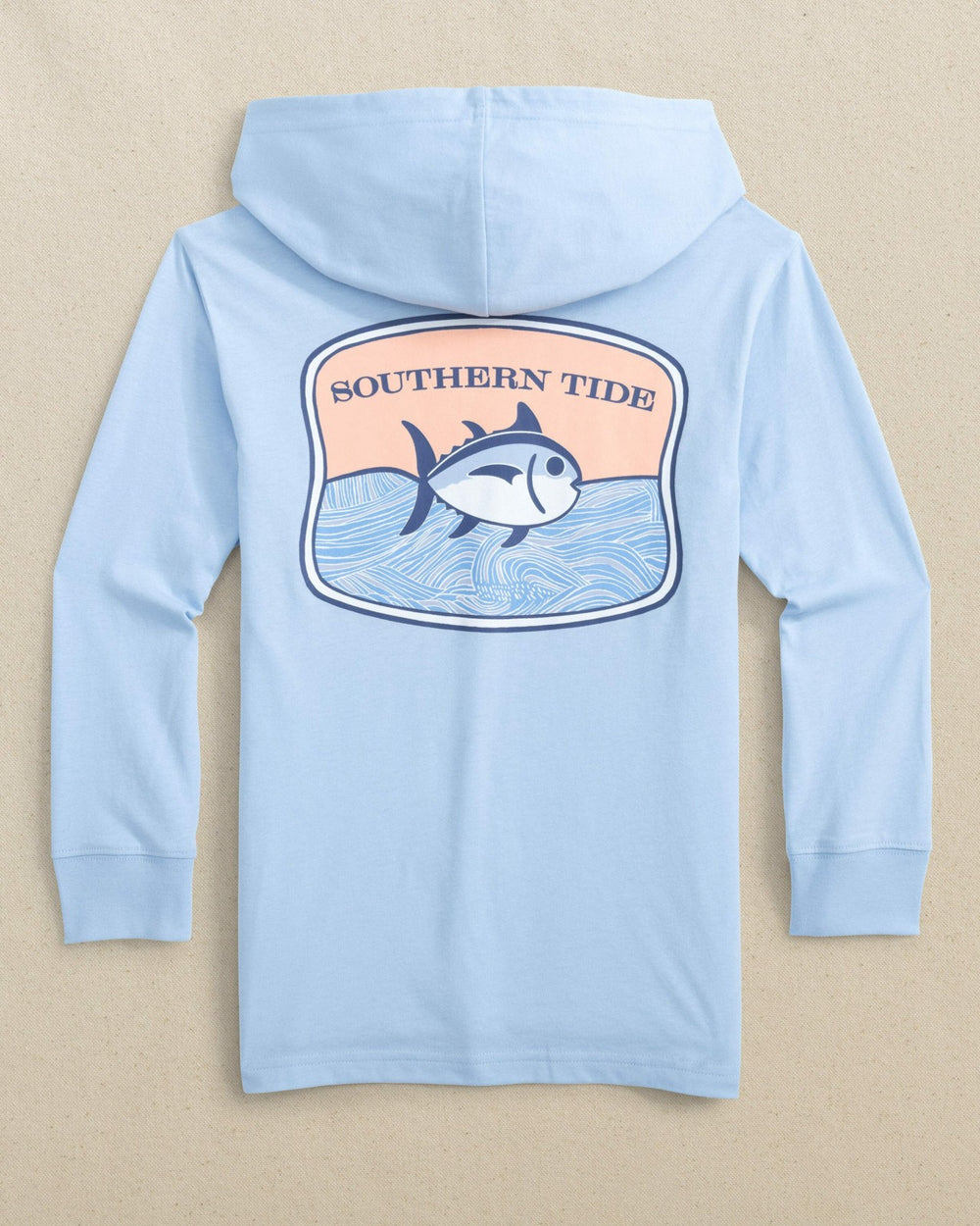 Kids Skipjack Beach Badge Long Sleeve Hoodie T-Shirt Southern Tide Limited Offer