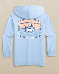 Kids Skipjack Beach Badge Long Sleeve Hoodie T-Shirt Southern Tide Limited Offer