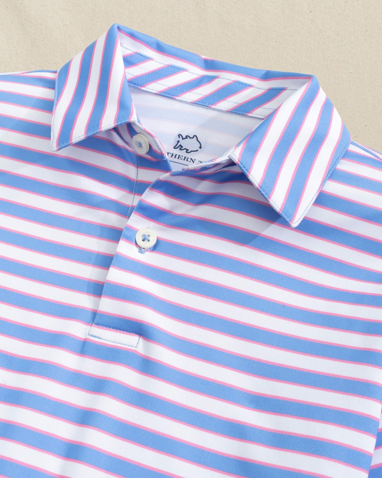 Boys Driver Waterway Stripe Performance Polo Southern Tide Sale