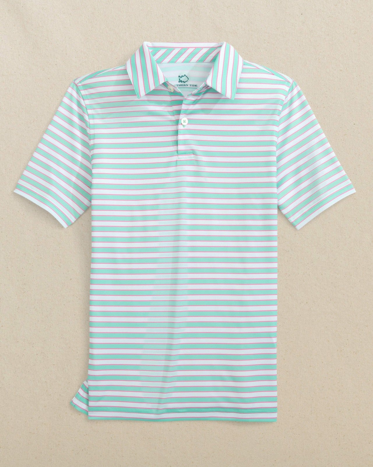 Boys Driver Waterway Stripe Performance Polo Southern Tide Sale