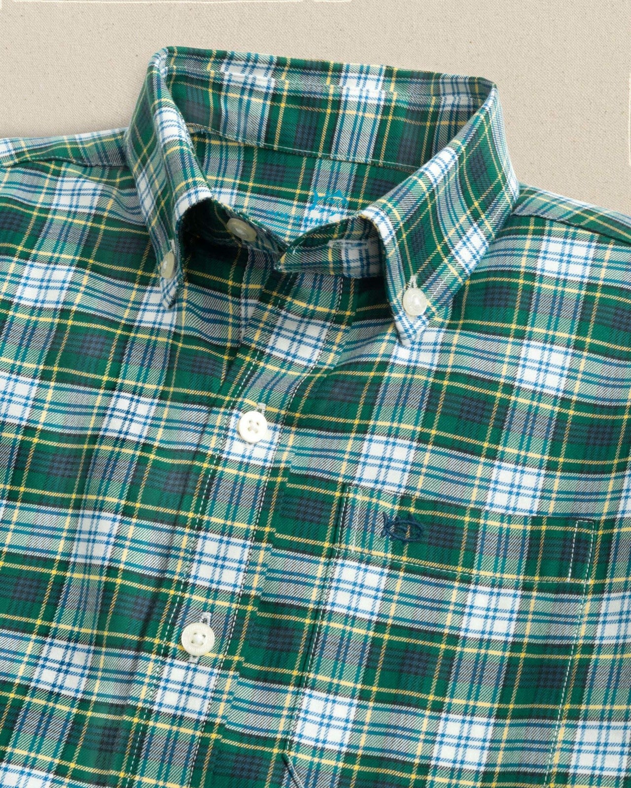 Boys Gordon Tartan Skipjack Sport Shirt Southern Tide Special Offer