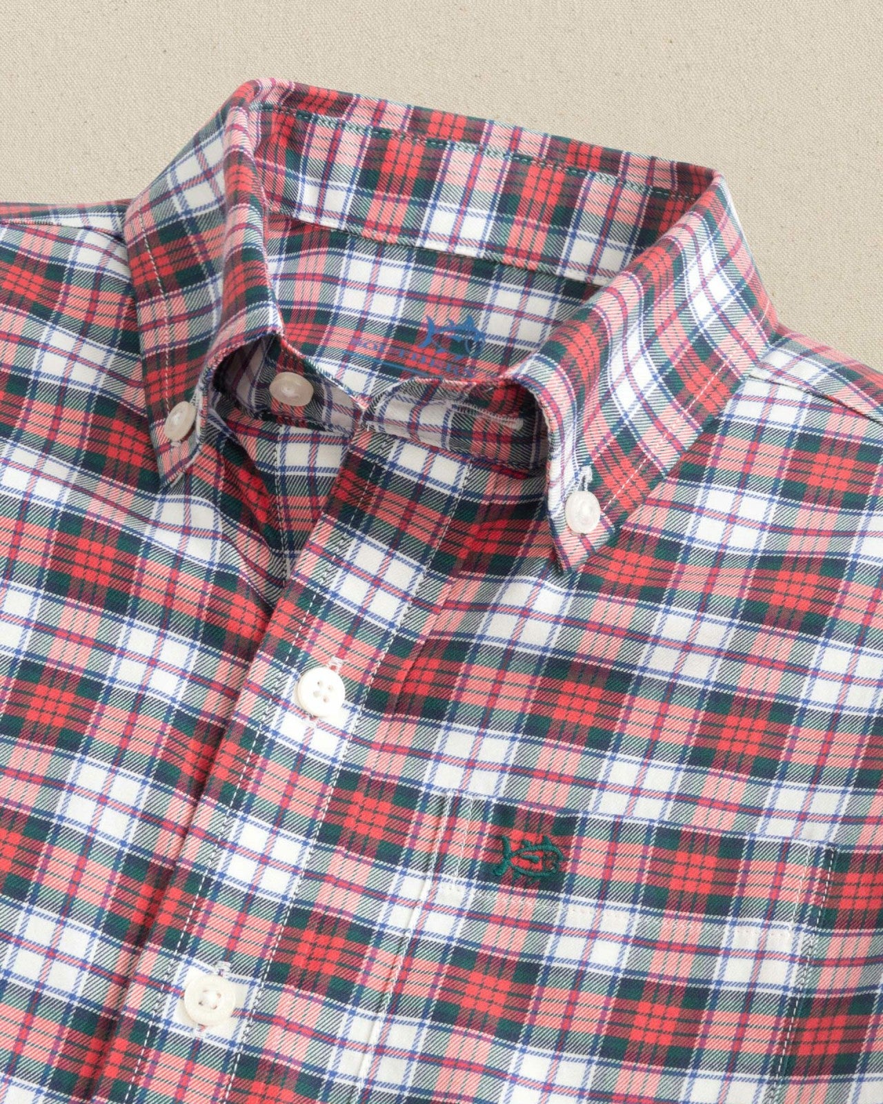 Boys MacDuff Tartan Skipjack Sport Shirt Southern Tide Discounted
