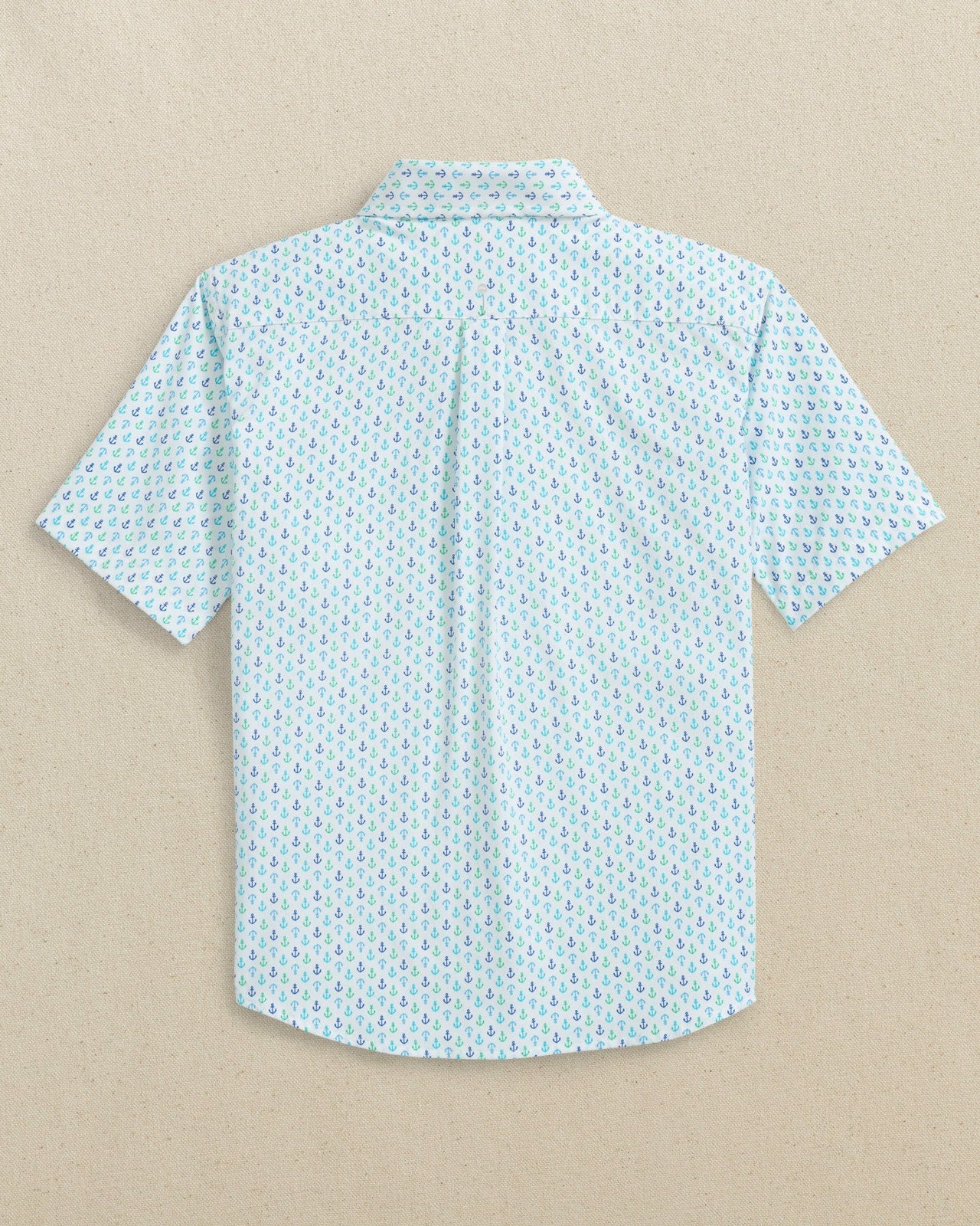 Boys Anchors Away Short Sleeve Sport Shirt Southern Tide Savings