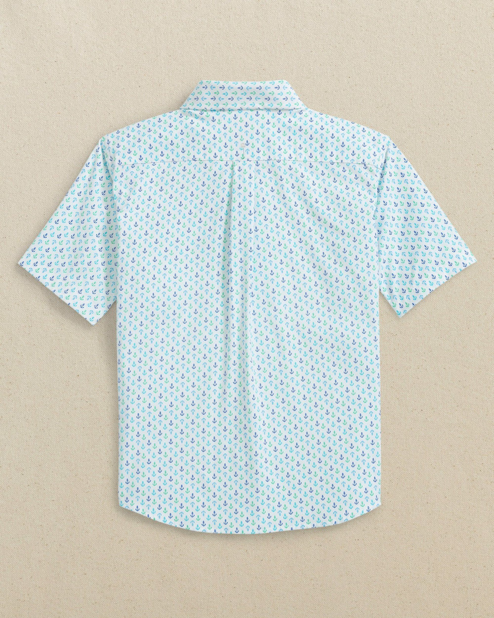 Boys Anchors Away Short Sleeve Sport Shirt Southern Tide Savings