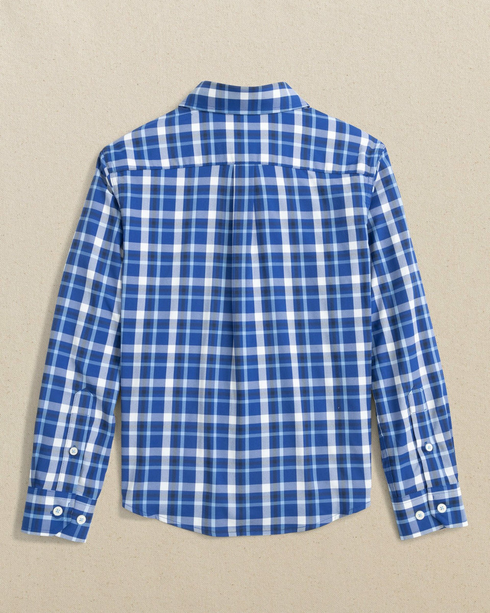 Boys River Ridge Plaid Long Sleeve Sport Shirt - Blue Southern Tide Bargain