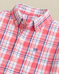 Boys Breakwater Plaid Long Sleeve Sport Shirt Southern Tide Exclusive Deal