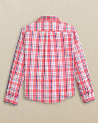 Boys Breakwater Plaid Long Sleeve Sport Shirt Southern Tide Exclusive Deal