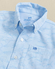 Boys Intercoastal Game Fish Short Sleeve Sport Shirt Southern Tide Value Deal