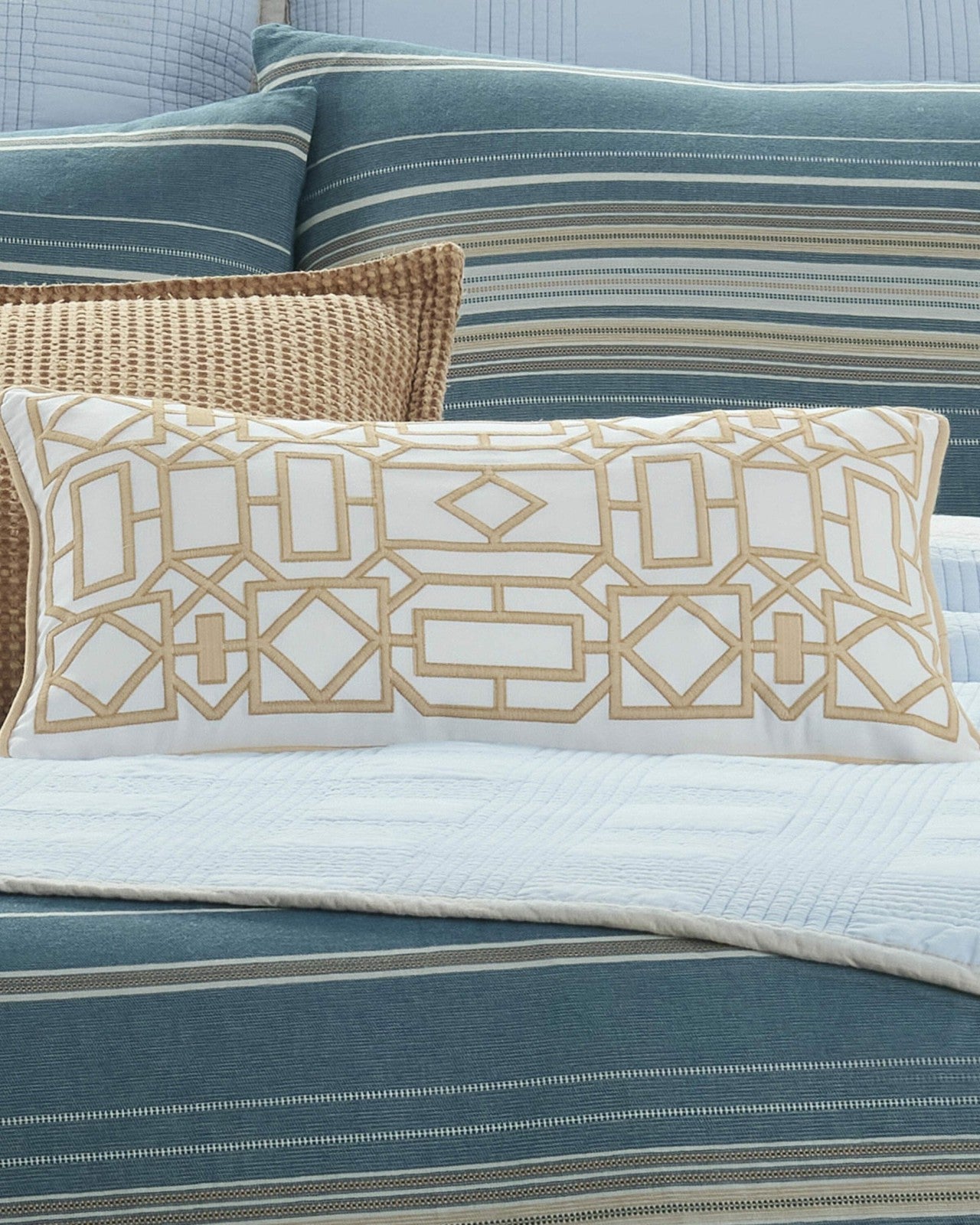 Trellis Square Linen Decorative Pillow Southern Tide Discounted