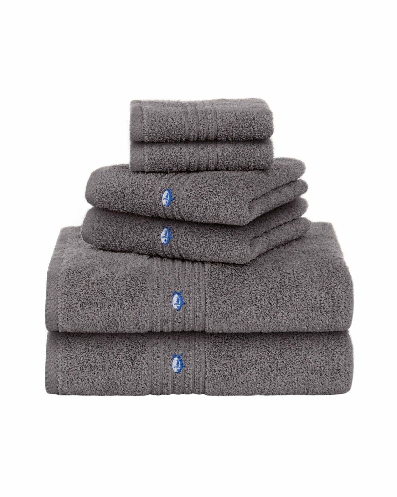 Performance 5.0 Bath Towel 6-Piece Set - Nautical Grey Southern Tide Hot Deal
