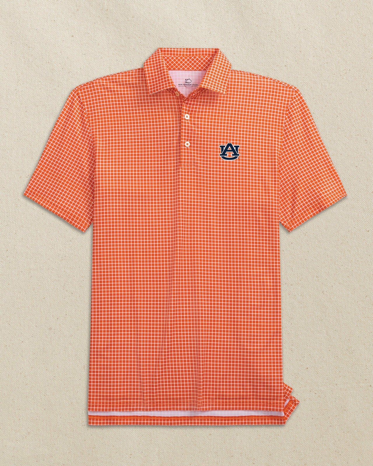 Auburn Tigers Driver Dunes Edge Plaid Polo Southern Tide Special Offer
