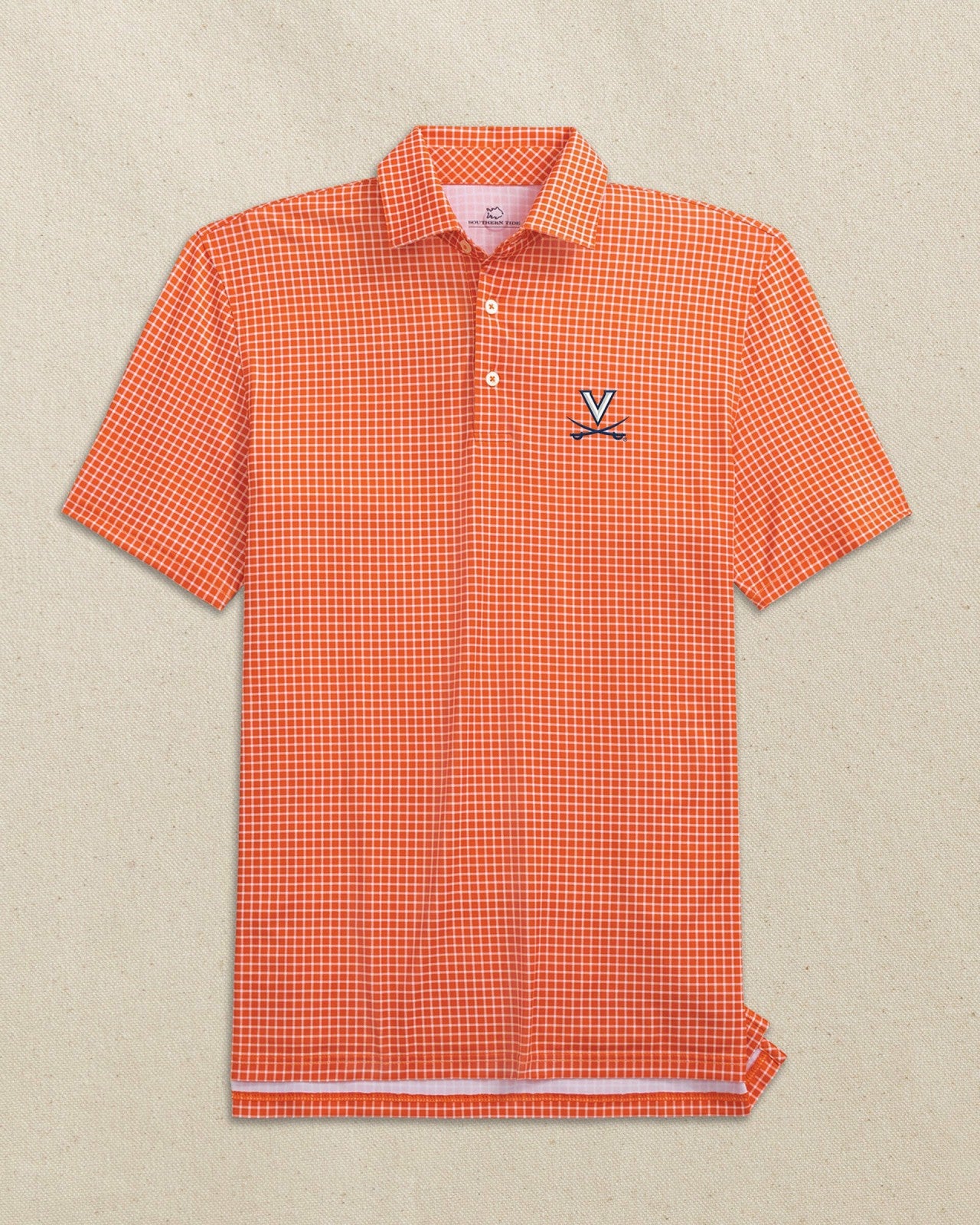 UVA Cavaliers Driver Dunes Edge Plaid Polo Southern Tide Hot Deal