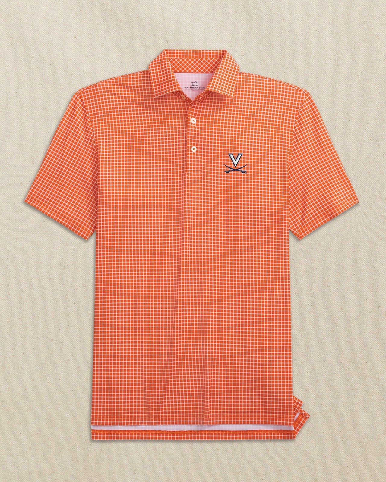 UVA Cavaliers Driver Dunes Edge Plaid Polo Southern Tide Hot Deal