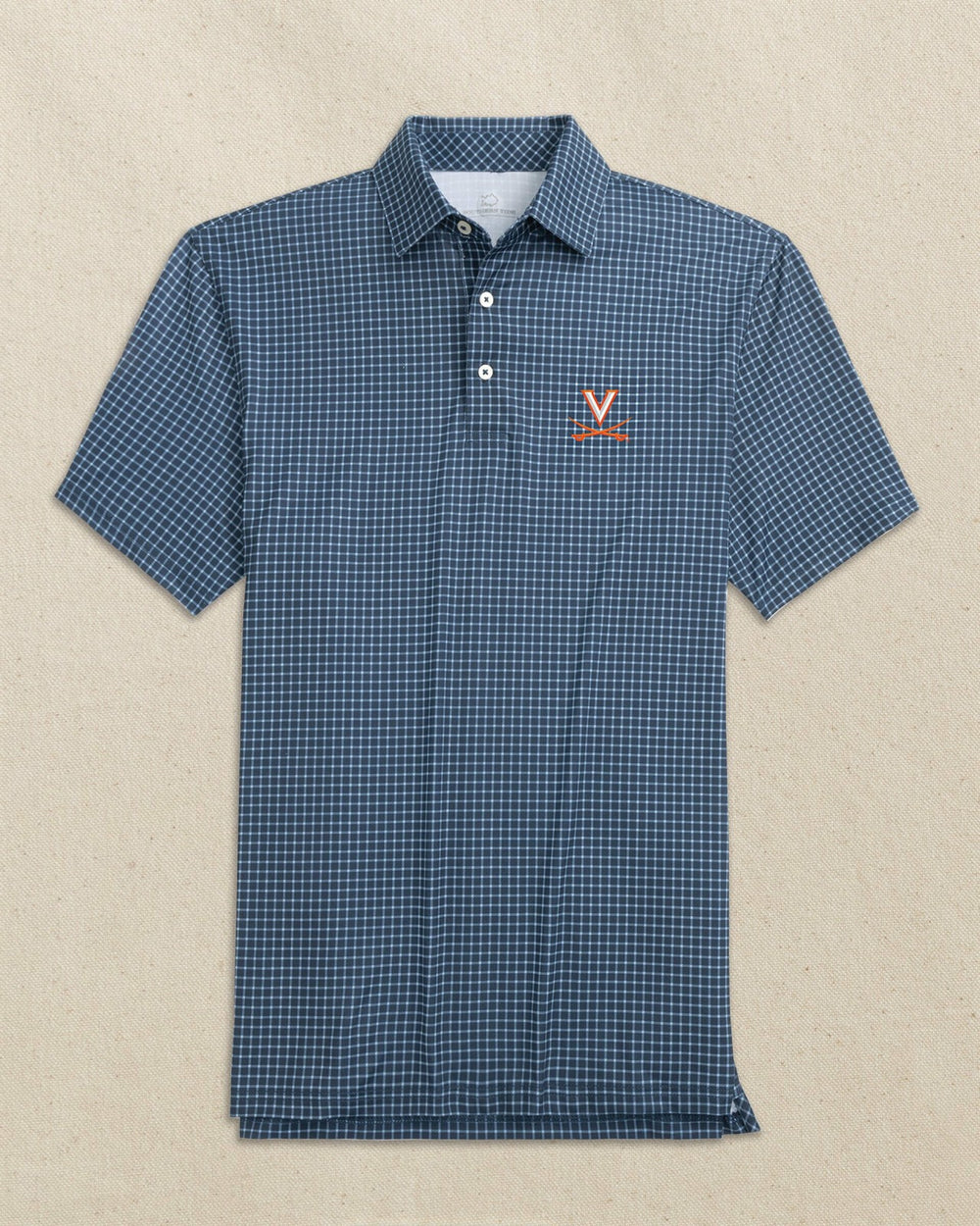 UVA Cavaliers Driver Dunes Edge Plaid Polo Southern Tide Hot Deal