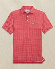 NC State Wolf Head Driver Dunes Edge Plaid Polo Southern Tide Discounted