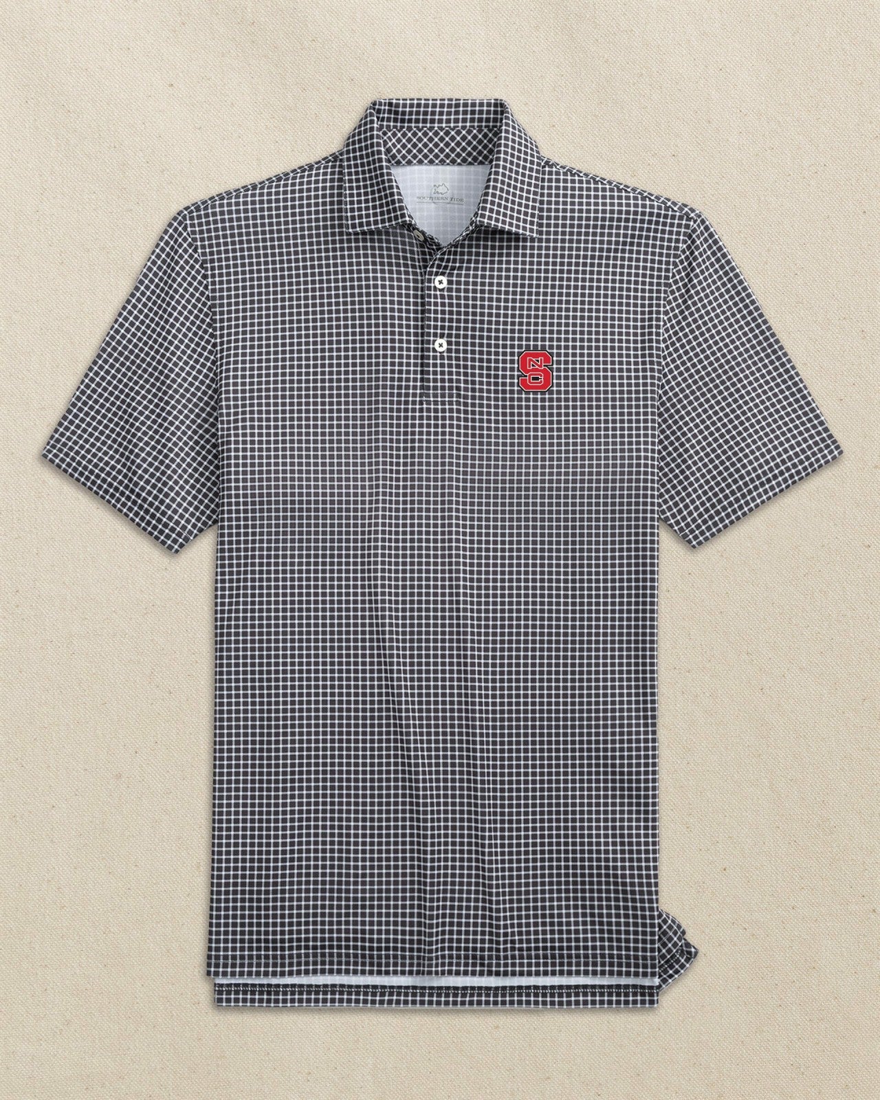 NC State Wolfpack Driver Dunes Edge Plaid Polo Southern Tide Savings