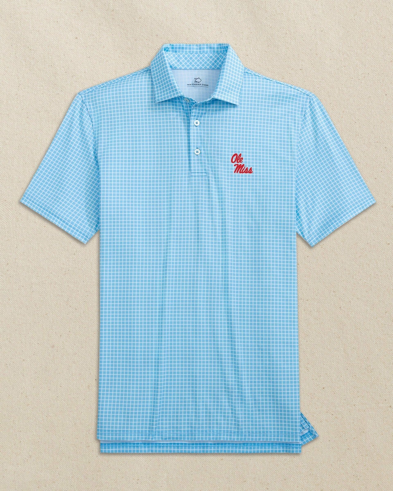 Ole Miss Rebels Driver Dunes Edge Plaid Polo Southern Tide Limited Offer