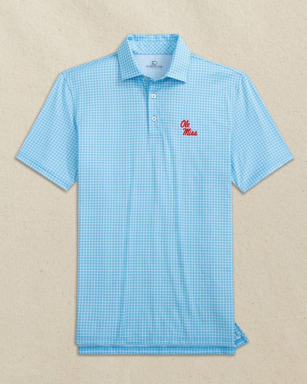 Ole Miss Rebels Driver Dunes Edge Plaid Polo Southern Tide Limited Offer