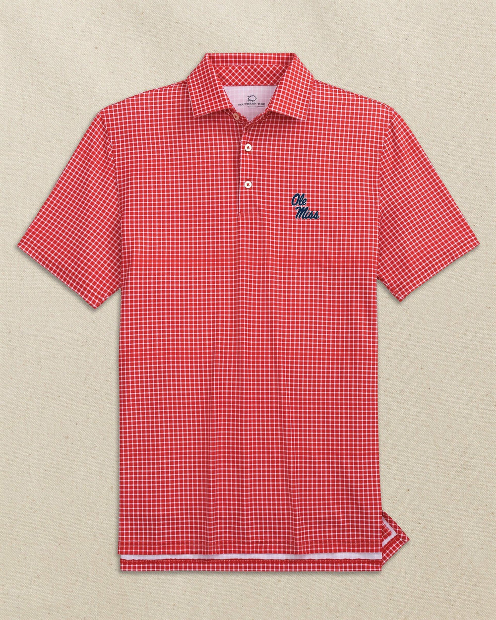Ole Miss Rebels Driver Dunes Edge Plaid Polo Southern Tide Limited Offer