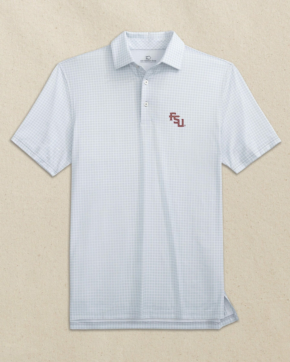 FSU Seminoles Stacked Dunes Edge Plaid Polo Southern Tide On Sale